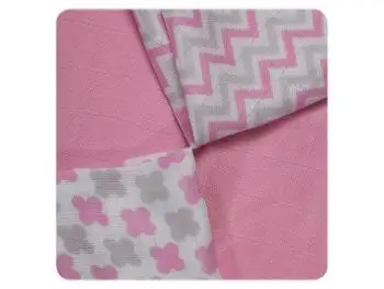 XKKO Bambusové obrúsky 30x30  Scandinavian Baby Pink MIX (9ks)