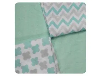 XKKO Bambusové obrúsky 30x30  Scandinavian Baby Mint MIX (9ks)