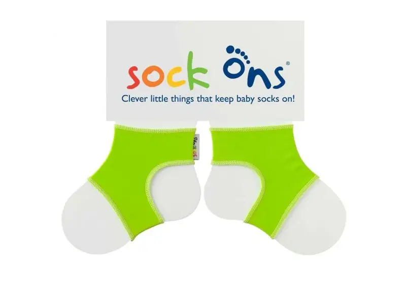 Sock Ons Návleky ne detské ponožky, Bright Lime - Veľkosť 6-12m