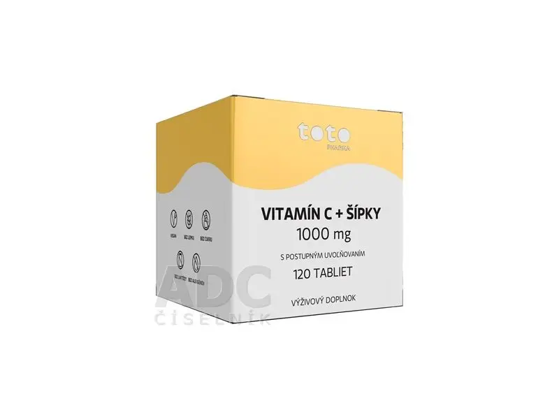 TOTO VITAMÍN C + ŠÍPKY 1000mg 100tbl