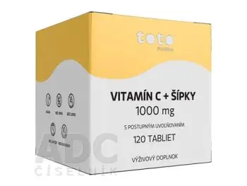 TOTO VITAMÍN C + ŠÍPKY 1000mg 100tbl