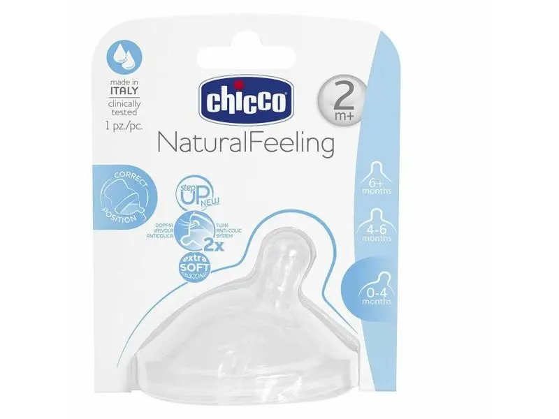 Chicco Natural Feeling náhradný cumlík na dojčenskú fľašu 2m+