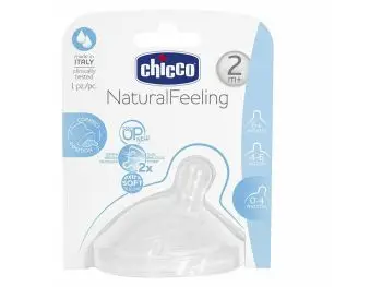 Chicco Natural Feeling náhradný cumlík na dojčenskú fľašu 2m+