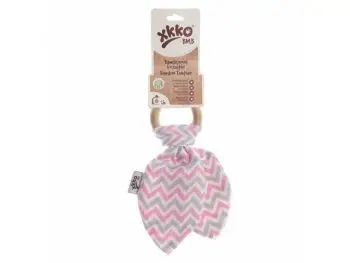 XKKO BMB Hryzátko Lístky - Chevron Baby Pink