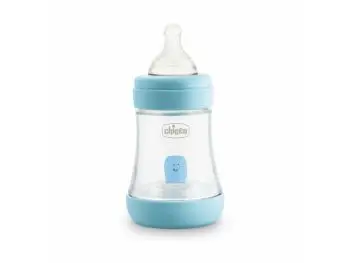 Chicco Perfect 5, Dojčenská antikoliková fľaša, 150ml, modrá, 0m+