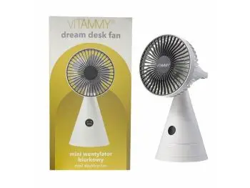 VITAMMY Dream desk fan,  USB mini stolný ventilátor, šedý