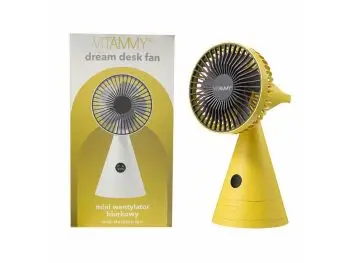 VITAMMY Dream desk fan,  USB mini stolný ventilátor, žltý