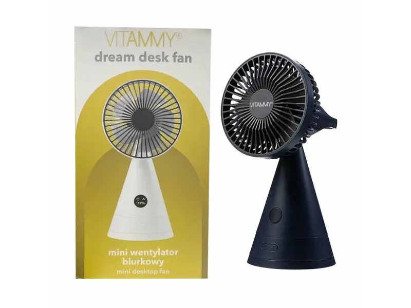 VITAMMY Dream desk fan,  USB mini stolný ventilátor, čierny