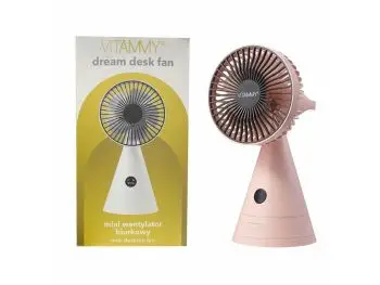 VITAMMY Dream desk fan,  USB mini stolný ventilátor, ružový