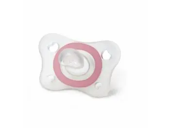 Chicco Physio Forma Mini Soft upokojujúce cumlíky, 2ks, ružová/transparentná, 2-6m