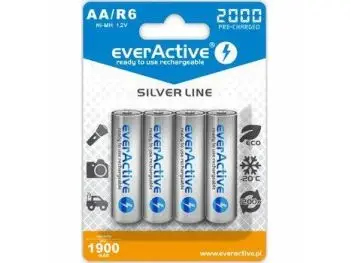 everActive SILVER LINE R6/AA, Nabíjateľné Ni-MH 2000 mAh batérie, 4ks