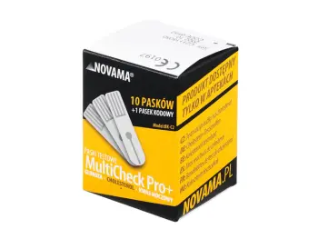 NOVAMA MULTICHECK PRO +, Testovacie prúžky na cholesterol, 10ks