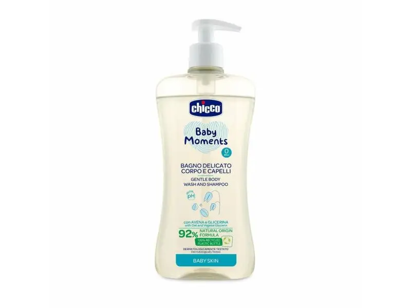 Chicco Baby Moments Šampón na telo a vlasy, 500ml, od 0m+