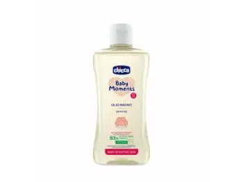 Chicco Baby Moments, Olej do kúpeľa s bavlníkovým olejom, 200ml, od 0m+