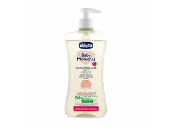 Chicco Baby Moments, Micelárna voda do kúpeľa s bavlníkovým olejom 2v1, 500ml, od 0m+