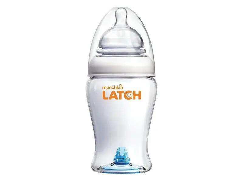 MUNCHKIN LATCH,  Dojčenská fľaša s cumlíkom a antikolikovým ventilom, 240ml, od 0m+