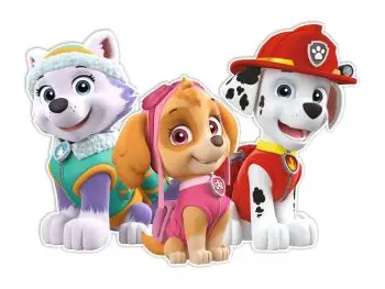 Nickelodeon Nástenná dekorácia Paw Patrol, Everest, Skye, Marshall