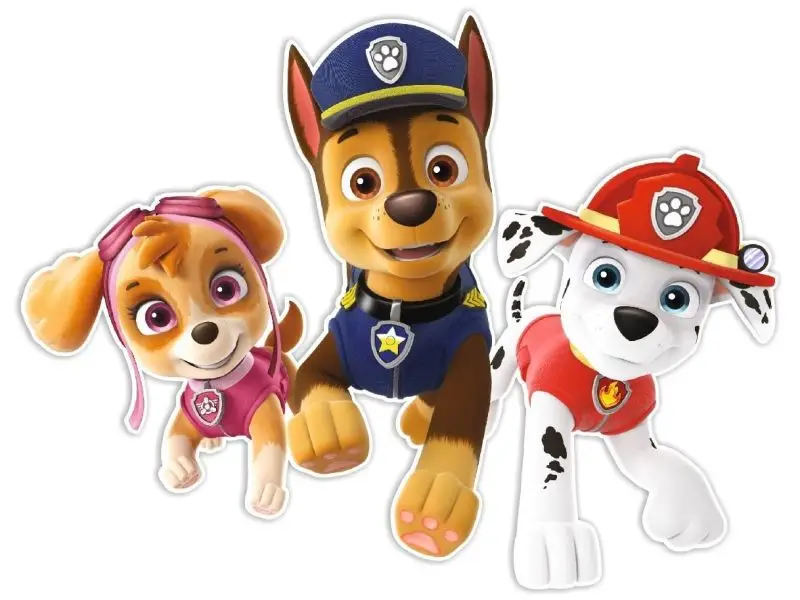 Nickelodeon Nástenná dekorácia Paw Patrol, Chase, Skye, Marshall