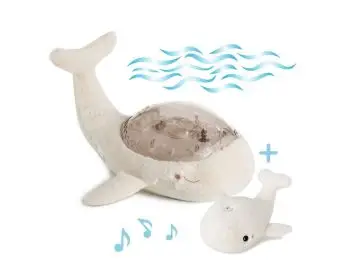 Cloud b®Tranquil Whale™- Nočné svetielko - Veľryba, biela