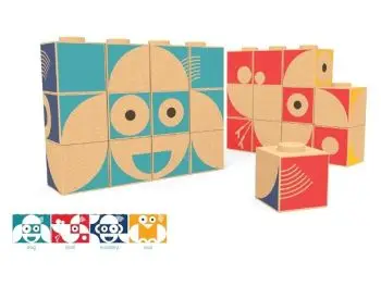 Elou Ekologické korkové kocky - Puzzle Blocks - 12 ks