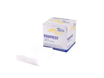 VELO Nesterilný gázový obklad - 17N 8W 10cm x 10cm x 100ks