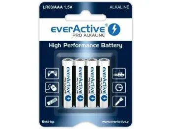 everActive LR03/AAA Pro Alkaline Efektívne alkalické batérie, 4ks