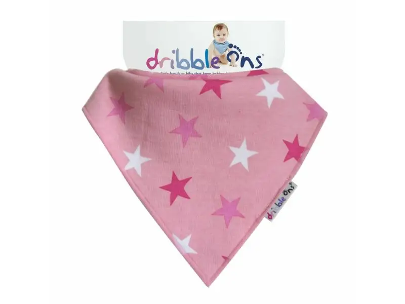 Dribble Ons Designer Pink Stars - slintáčik