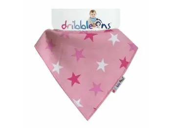 Dribble Ons Designer Pink Stars - slintáčik