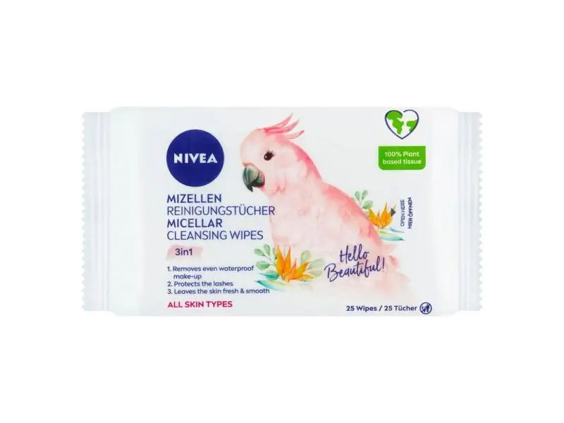 NIVEA Nivea® Micellar Biodegradable Micelárne čistiace pleťové obrúsky 3v1, 25 ks