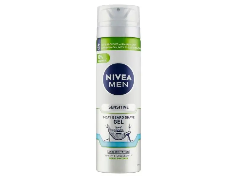 NIVEA Men Sensitive Gél na holenie na 3-dňové strnisko, 200 ml