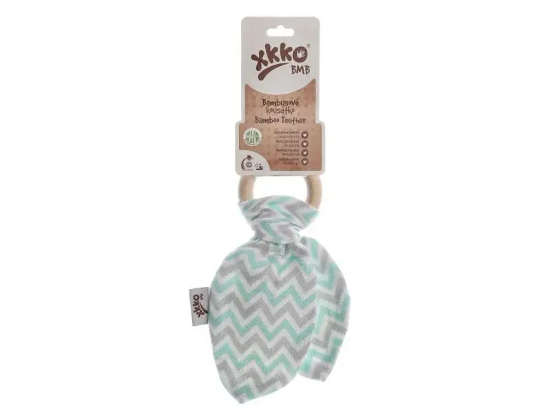 XKKO BMB Hryzátko Lístky - Chevron Baby Mint