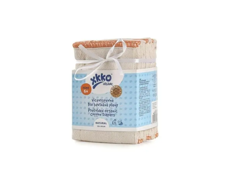 XKKO Organic Viacvrstvové plienky (4/6/4) BirdEye NATURAL - Infant