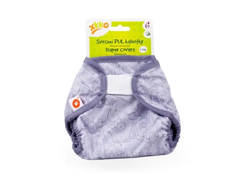 XKKO Vrchné plienkové nohavičky  Newborn - Safari Lavender Aura