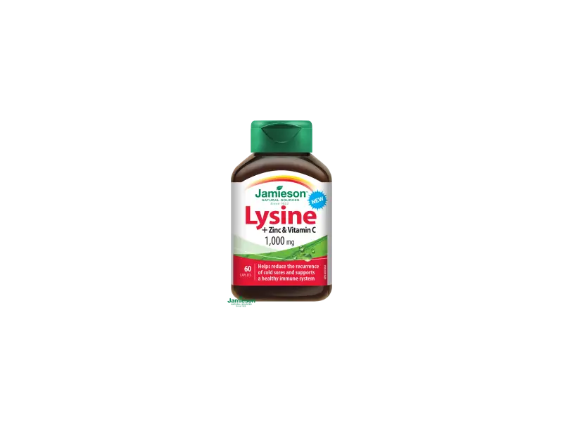 Jamieson Lyzín 1 000 mg so zinkom a vitamínom C 60 tbl.